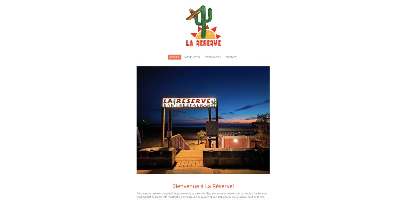 Ancien site La Réserve avant la refonte