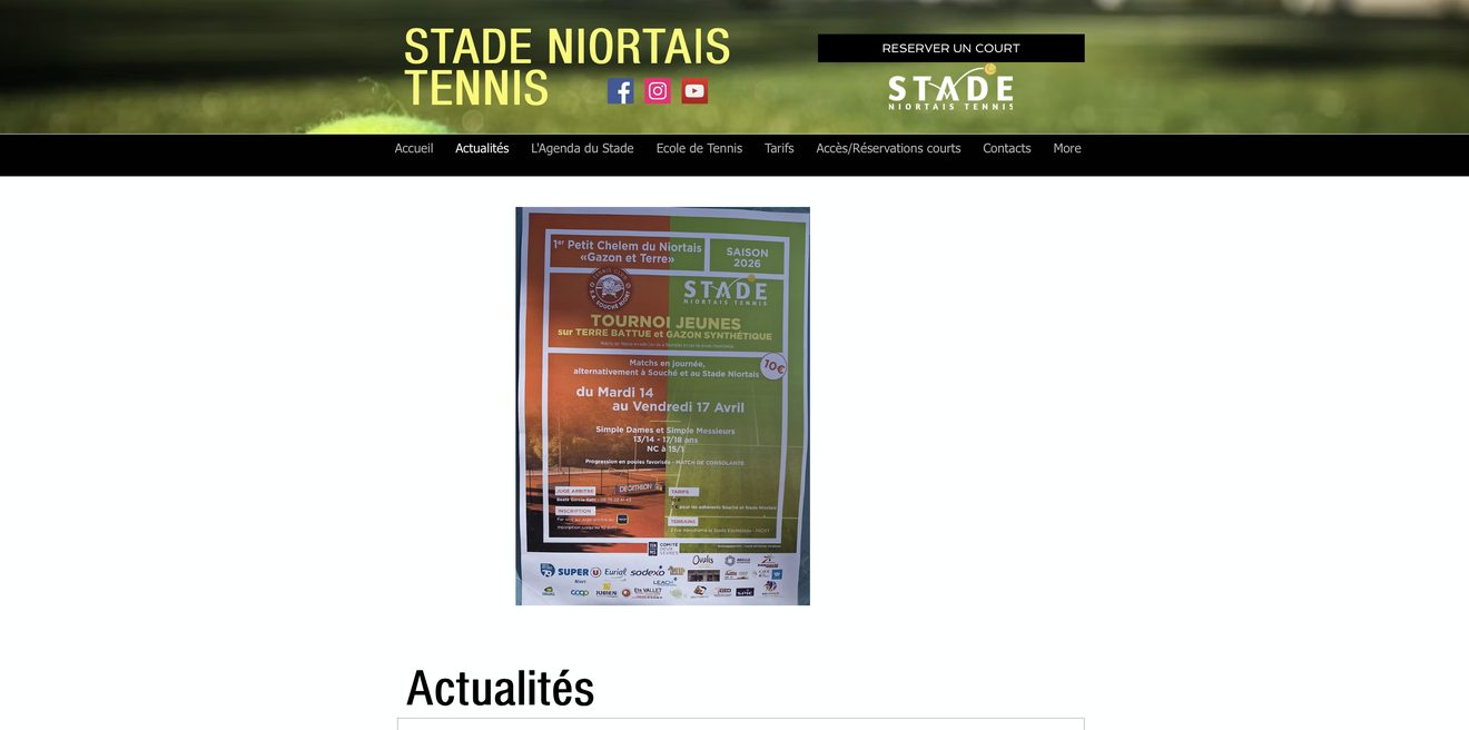 Ancien site Stade Niortais Tennis avant la refonte